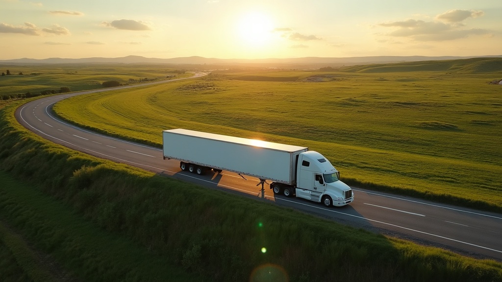 Truck traveling a nationwide route